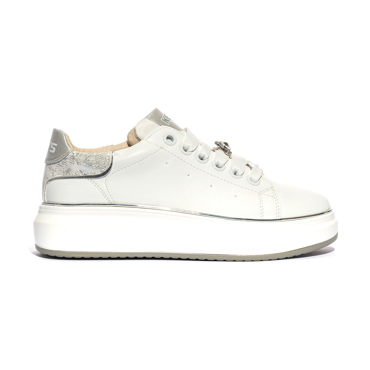 KEYS K10503 WHITE SILVER Sneakers Donna 