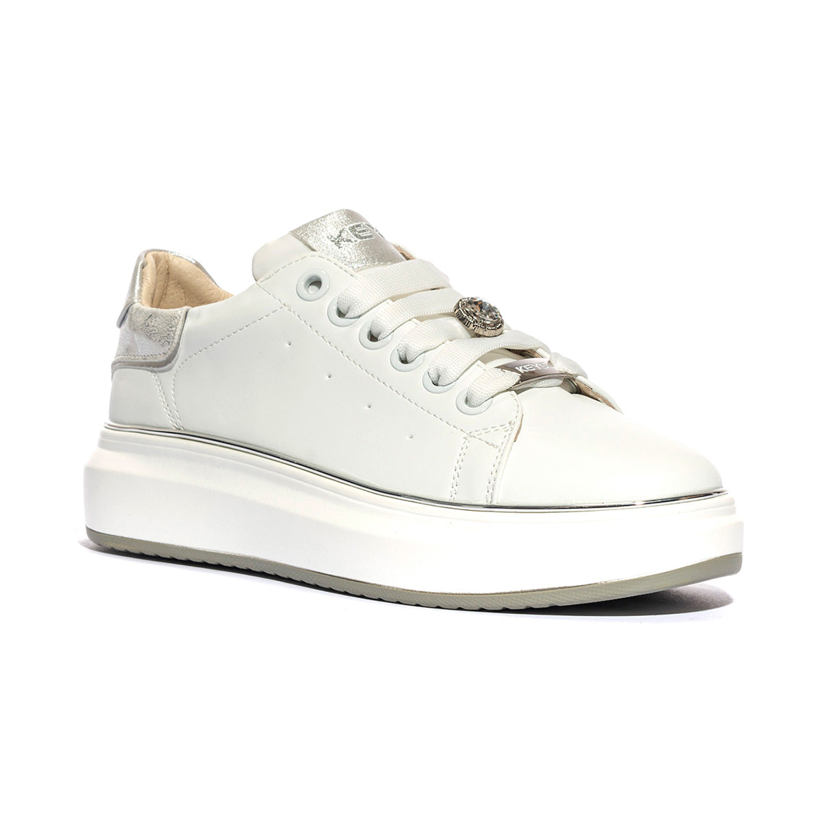 KEYS K10503 WHITE SILVER Sneakers Donna 