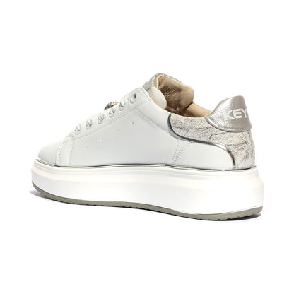 KEYS K10503 WHITE SILVER Sneakers Donna 
