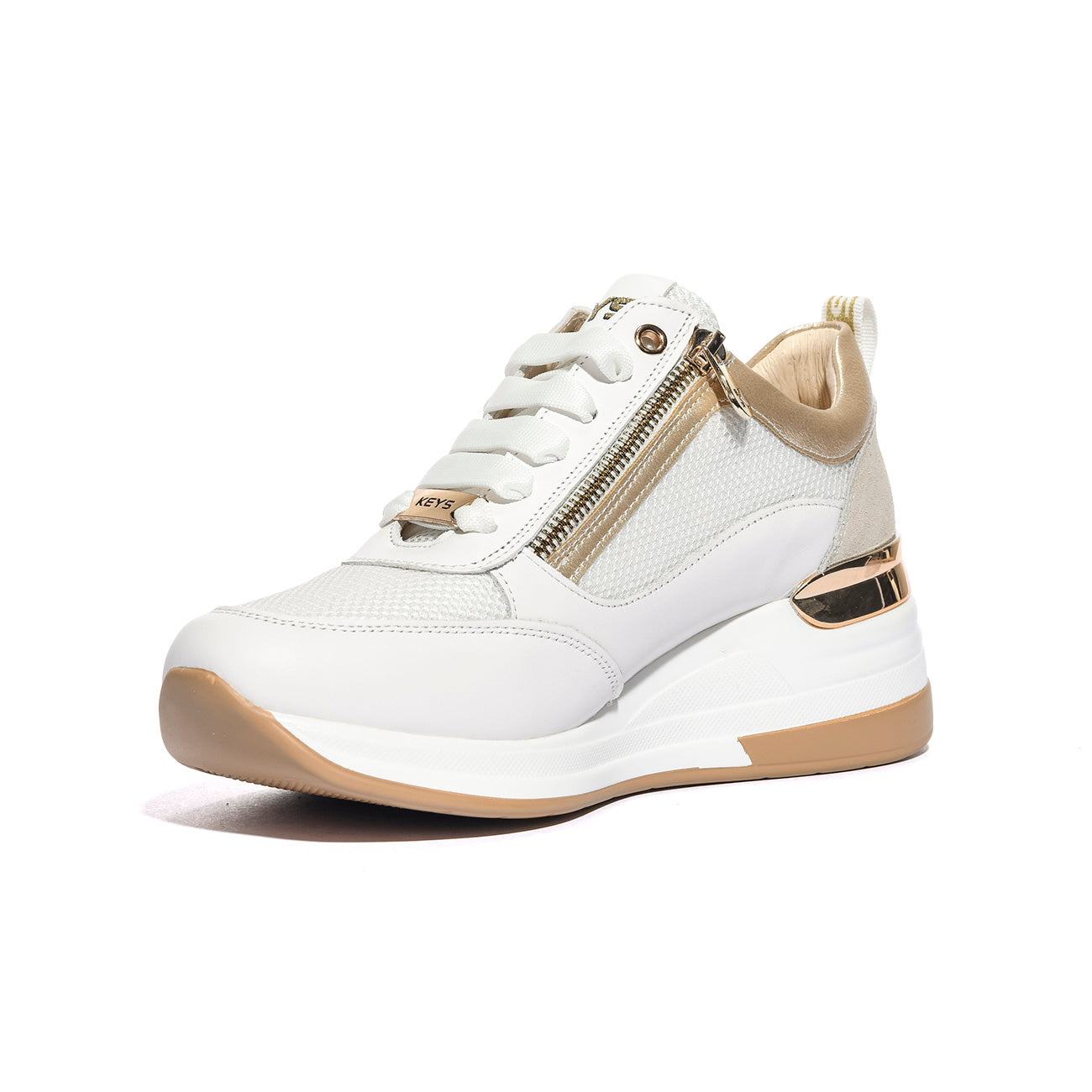KEYS K10510 WHITE BEIGE Sneakers Donna 