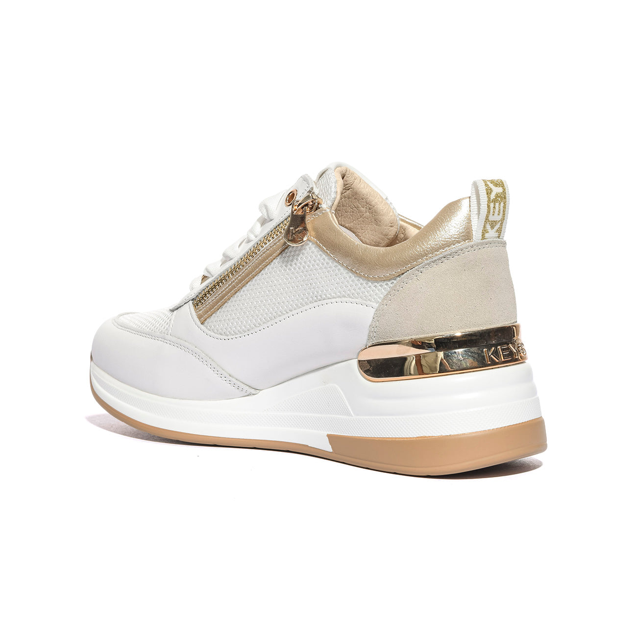 KEYS K10510 WHITE BEIGE Sneakers Donna 