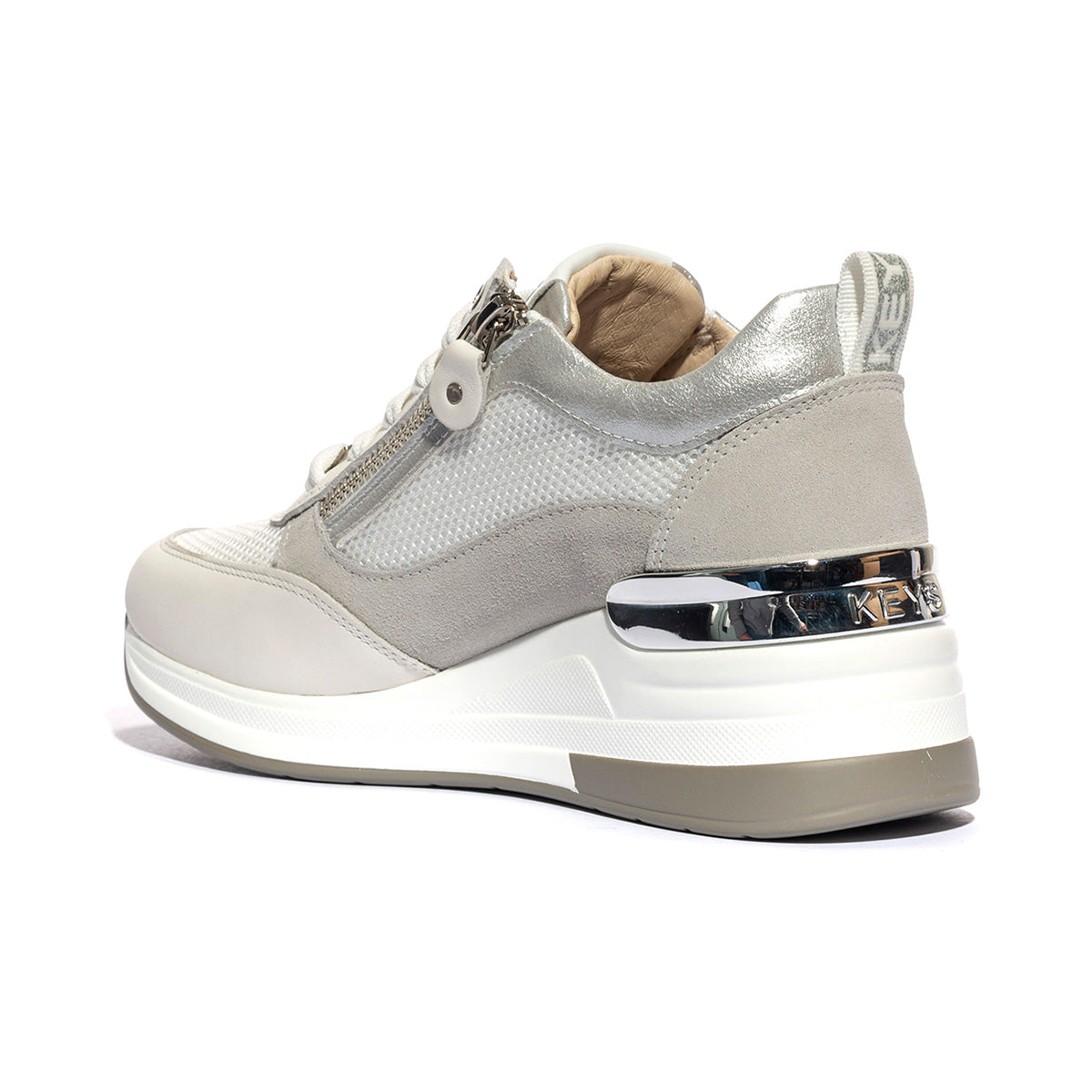 KEYS K10510 WHITE SILVER Sneakers Donna 