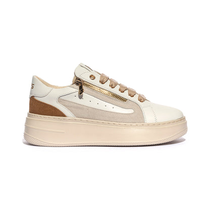 KEYS K10522 WHITE BEIGE Sneakers Donna 