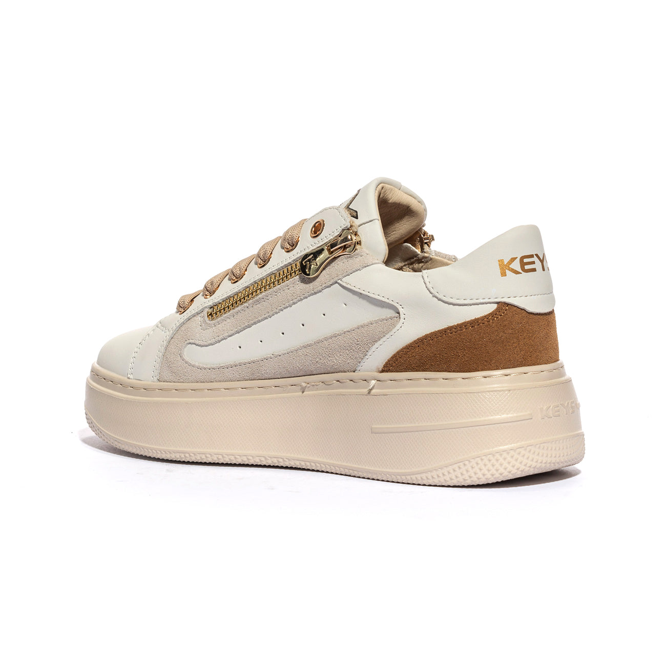 KEYS K10522 WHITE BEIGE Sneakers Donna 