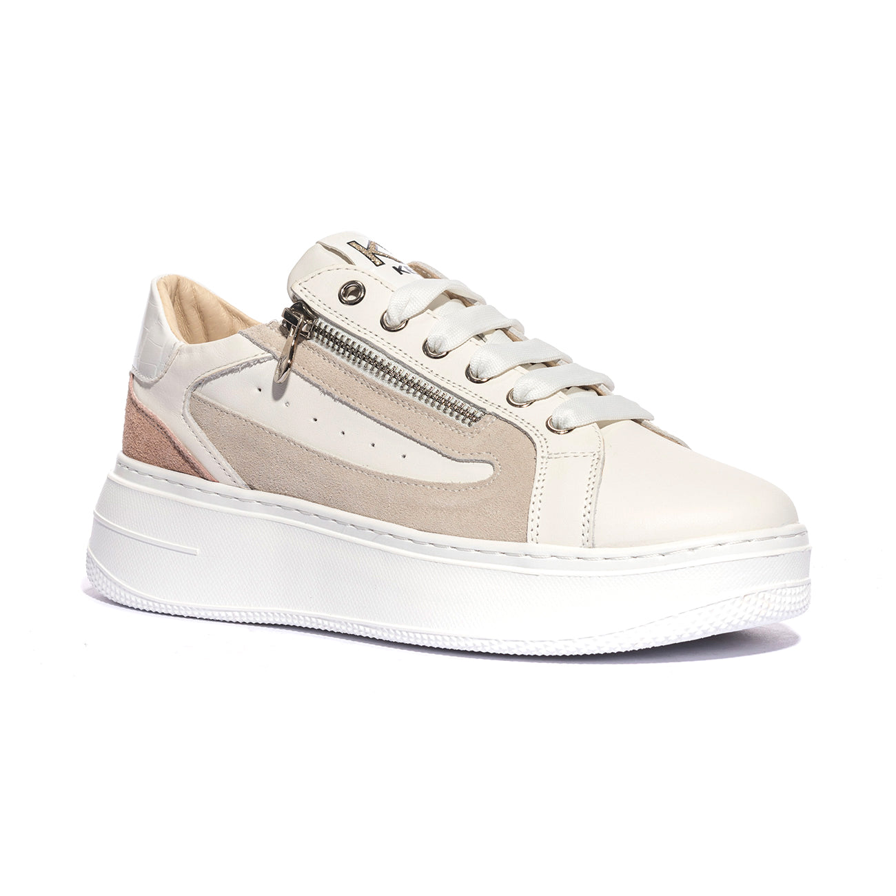 KEYS K10522 WHITE PINK Sneakers Donna 