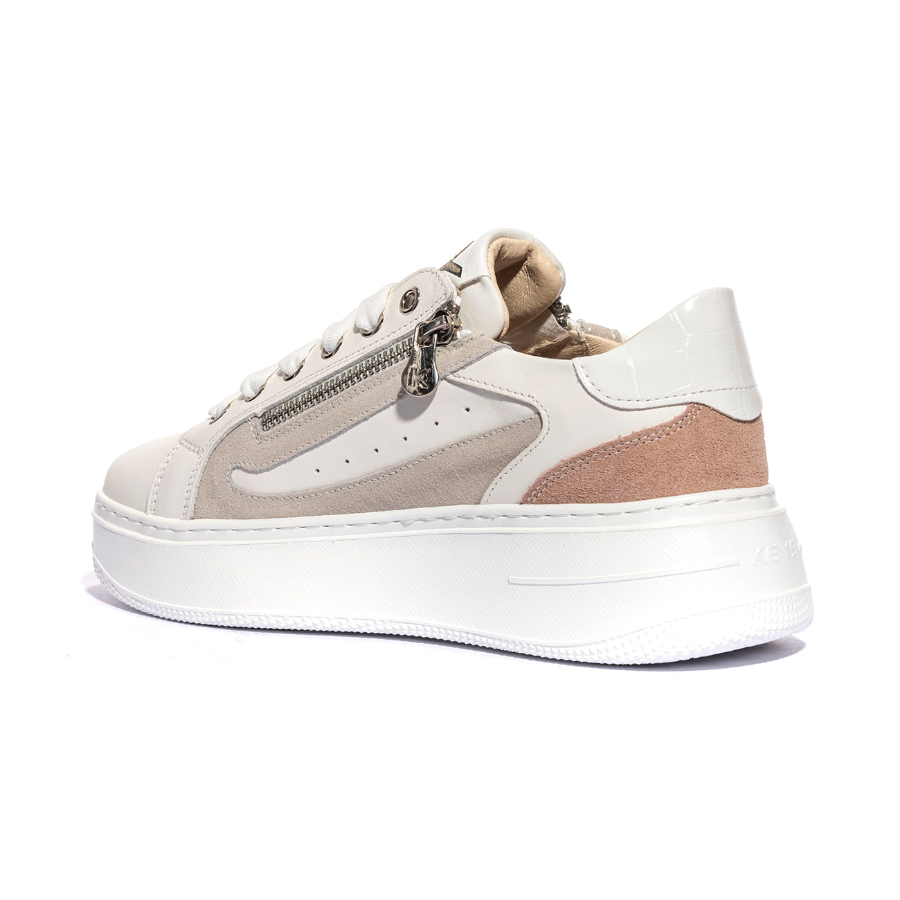 KEYS K10522 WHITE PINK Sneakers Donna 
