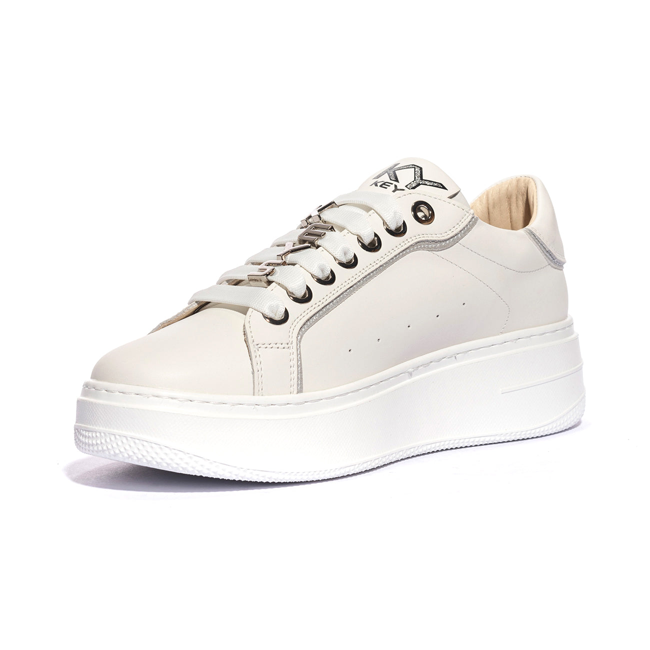 KEYS K10524 WHITE SILVER Sneakers Donna 