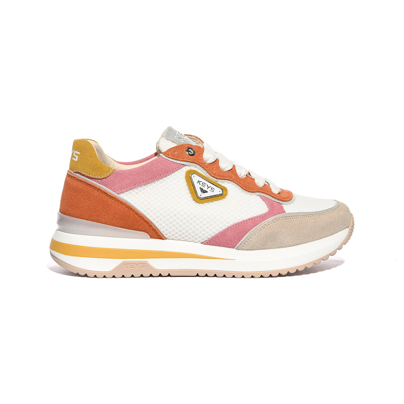 KEYS K10530 BEIGE WHITE Sneakers Donna 