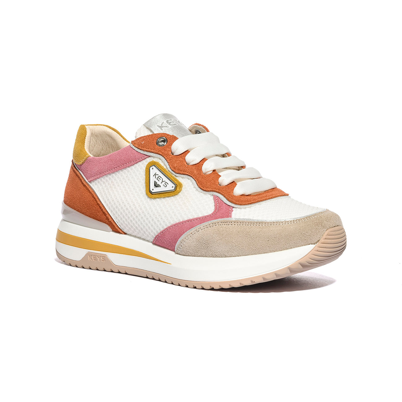 KEYS K10530 BEIGE WHITE Sneakers Donna 