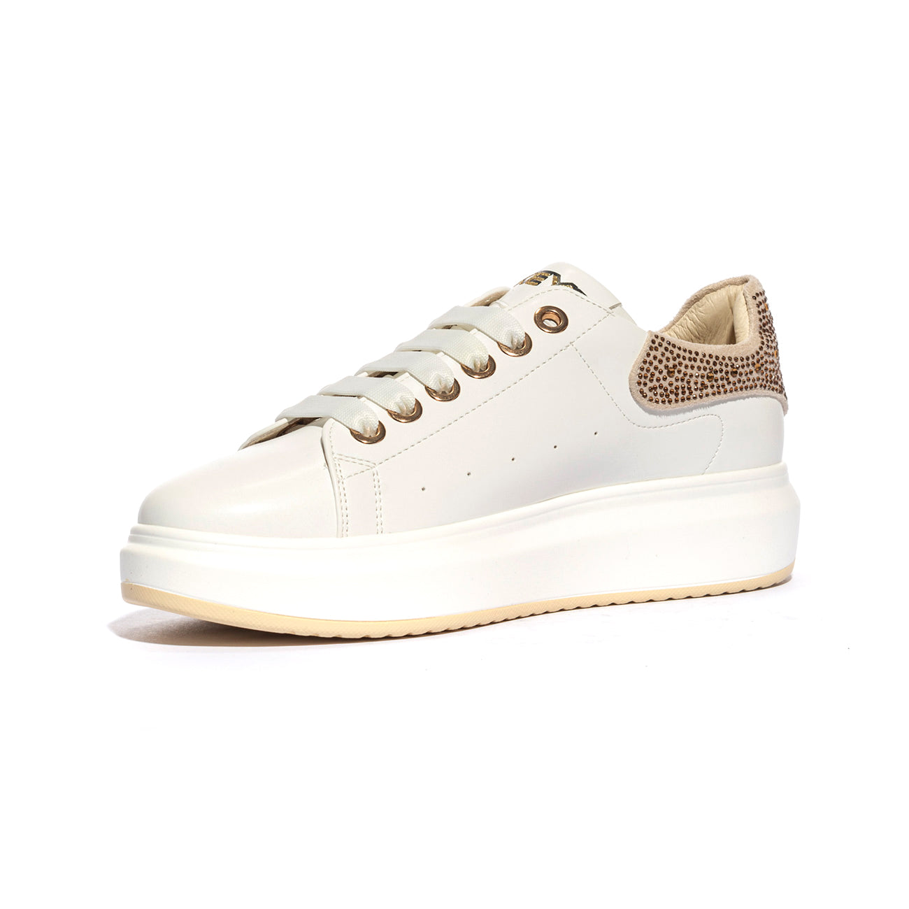 KEYS K7601 WHITE BEIGE Sneakers Donna 