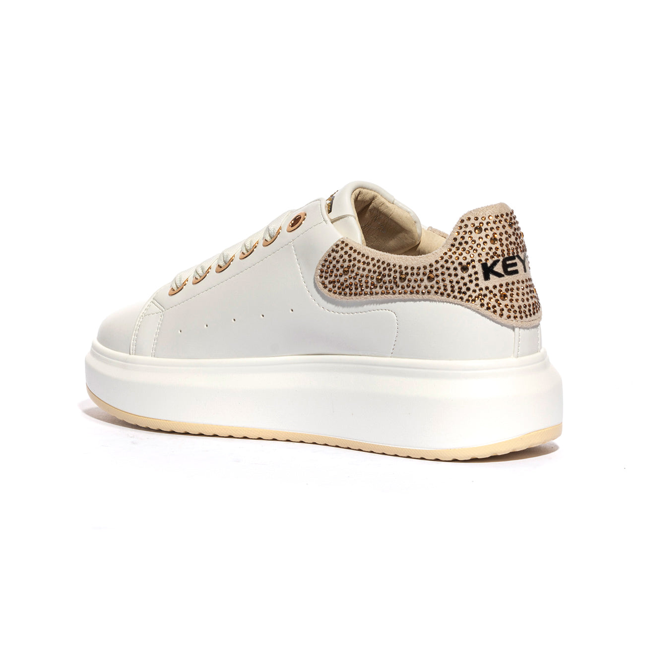 KEYS K7601 WHITE BEIGE Sneakers Donna 