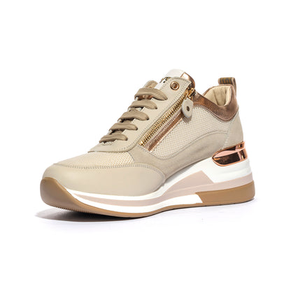 KEYS K7622 BEIGE PLATINO Sneakers Donna 