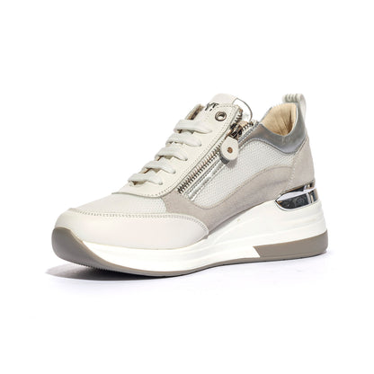 KEYS K7622 WHITE SILVER P. Sneakers Donna 