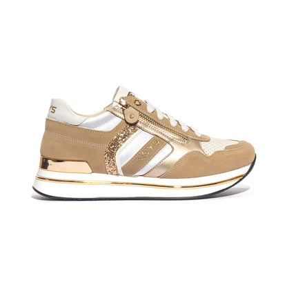 KEYS K7760 LT WHITE GOLD Sneakers Donna 