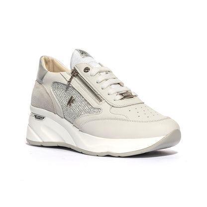 KEYS K7825 WHITE SILVER P. Sneakers Donna 
