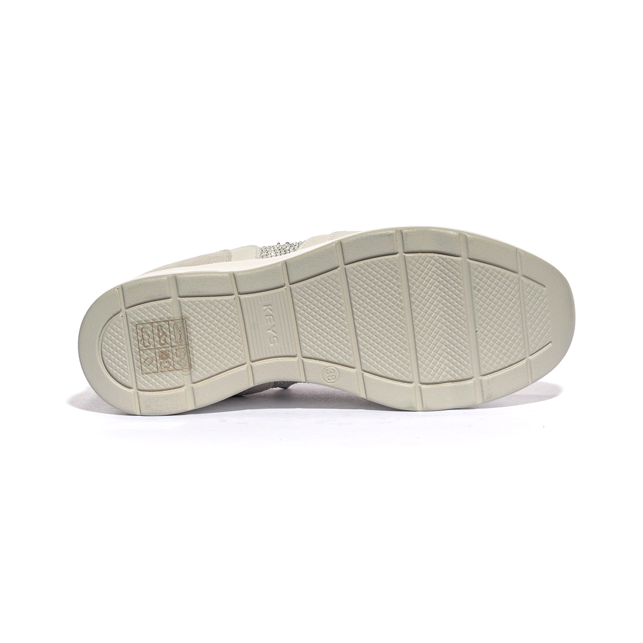 KEYS K7825 WHITE SILVER P. Sneakers Donna 
