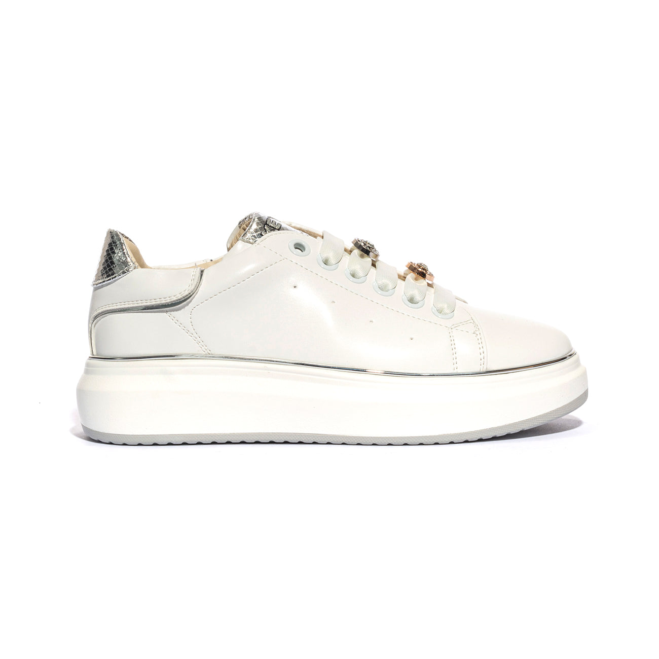 KEYS K9008 WHITE SILVER Sneakers Donna 