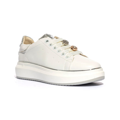 KEYS K9008 WHITE SILVER Sneakers Donna 