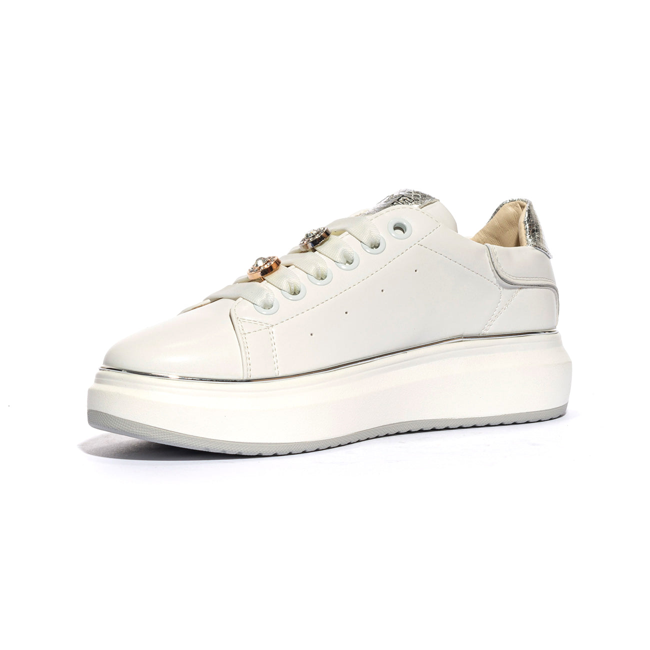 KEYS K9008 WHITE SILVER Sneakers Donna 