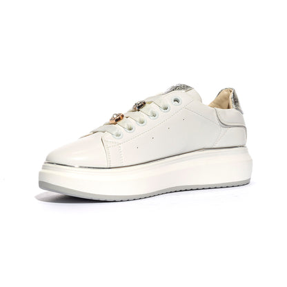 KEYS K9008 WHITE SILVER Sneakers Donna 