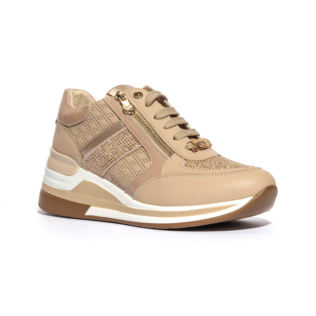 KEYS K9020 BEIGE PLATINO Sneakers Donna 