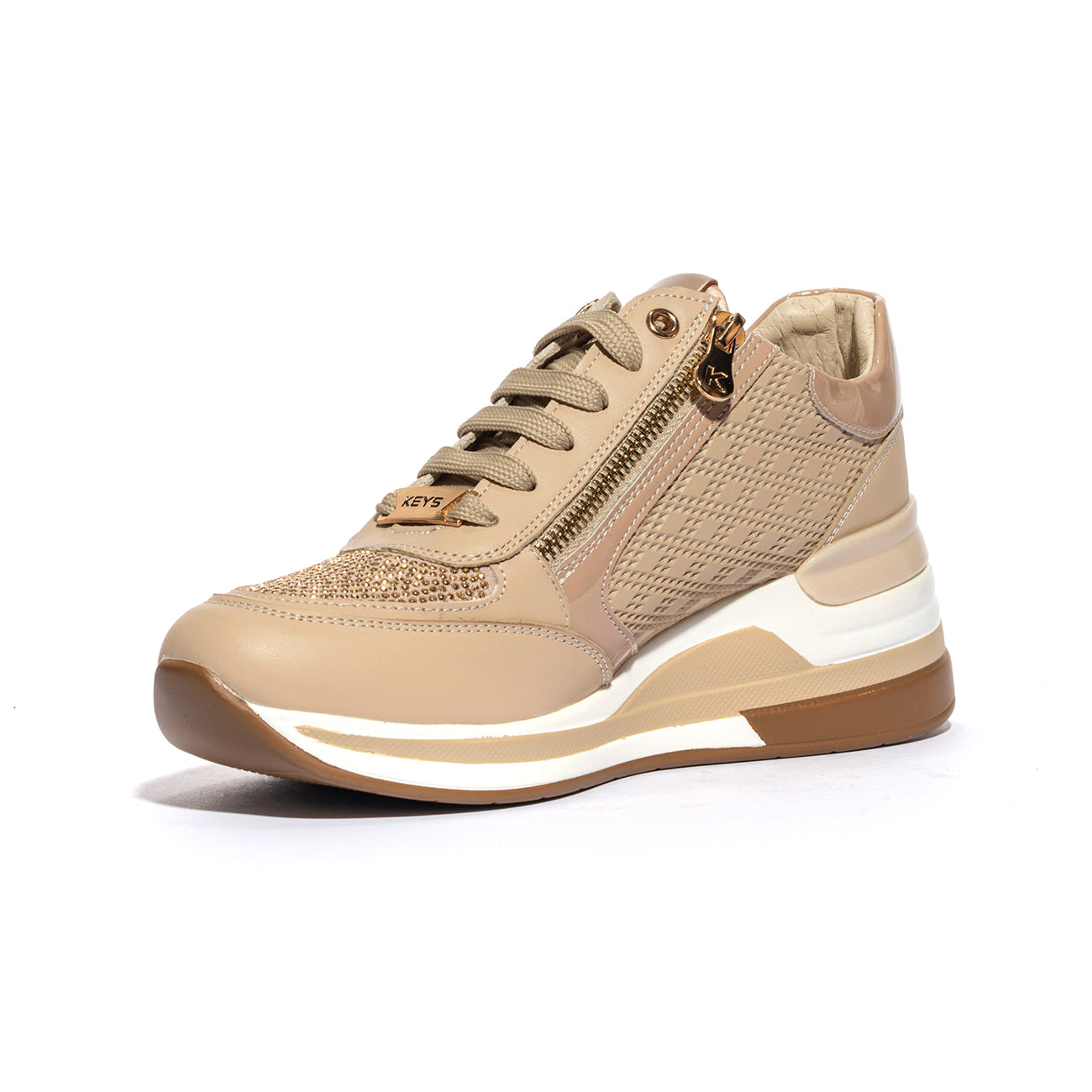 KEYS K9020 BEIGE PLATINO Sneakers Donna 