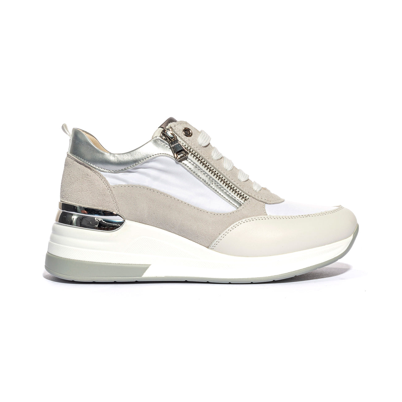 KEYS K9021 WHITE SILVER Sneakers Donna 