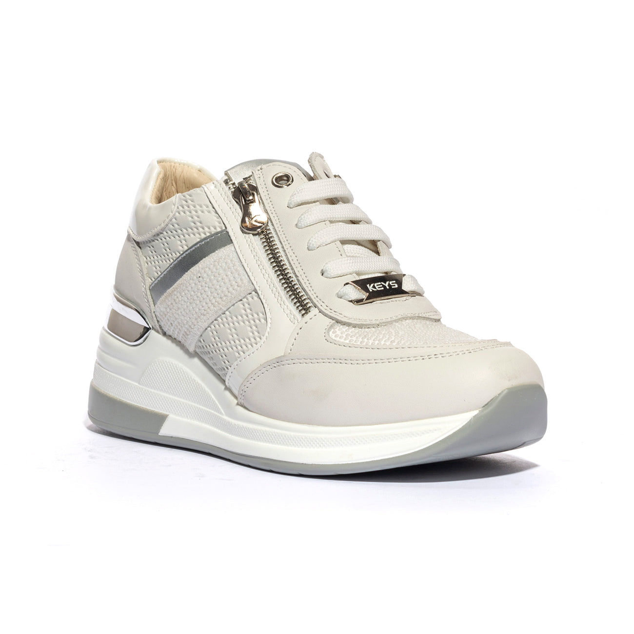 KEYS K9041 WHITE SILVER Sneakers Donna 