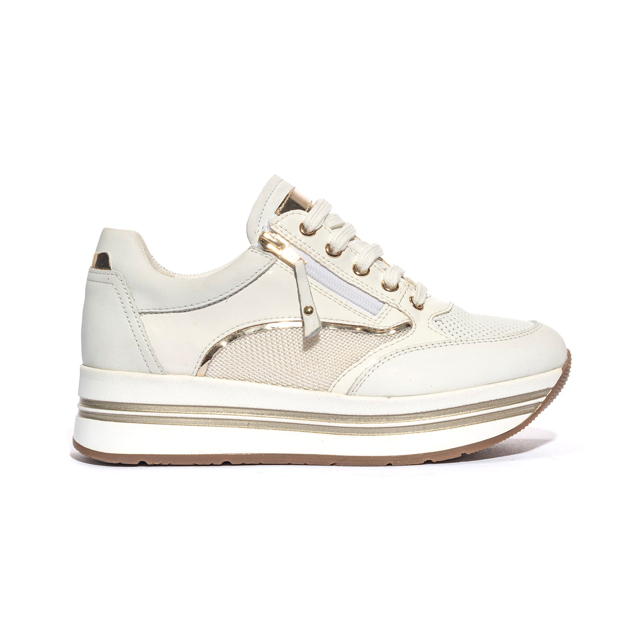 LARA SHOES 19575 WHITE PLATINO Sneakers Donna 