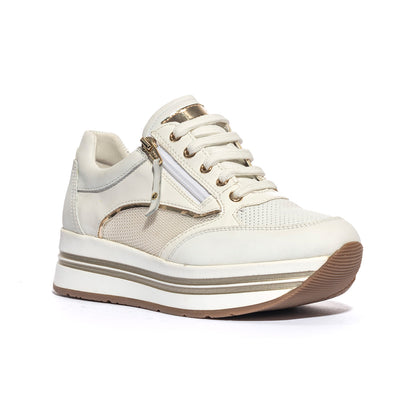 LARA SHOES 19575 WHITE PLATINO Sneakers Donna 