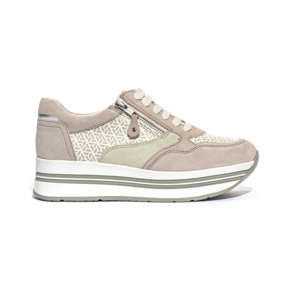LARA SHOES 21919 STEEL WHITE LT GREEN SILVER Sneakers Donna 