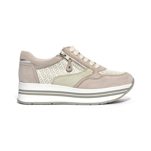 LARA SHOES 21919 STEEL WHITE LT GREEN SILVER Sneakers Donna 