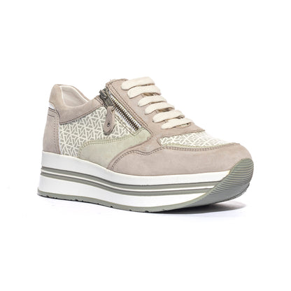 LARA SHOES 21919 STEEL WHITE LT GREEN SILVER Sneakers Donna 