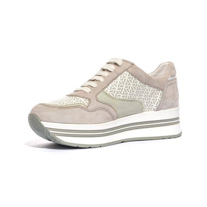 LARA SHOES 21919 STEEL WHITE LT GREEN SILVER Sneakers Donna 