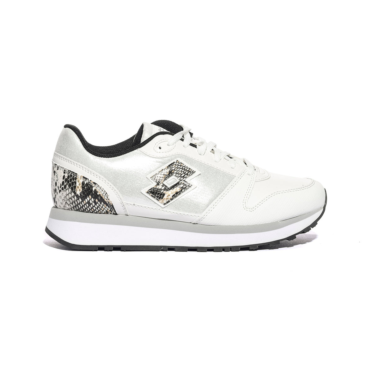 LOTTO 218120 WHITE BLACK SILVER Sneakers Donna 
