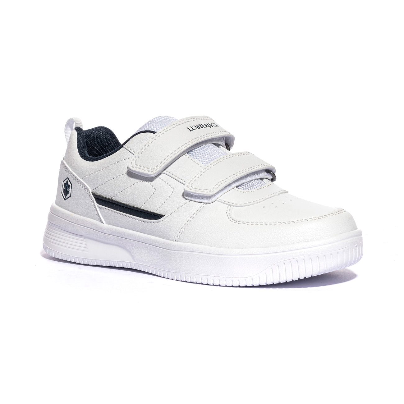 LUMBERJACK SB70411-002 WHITE NAVY BLUE M0145 Sneakers Bambino 