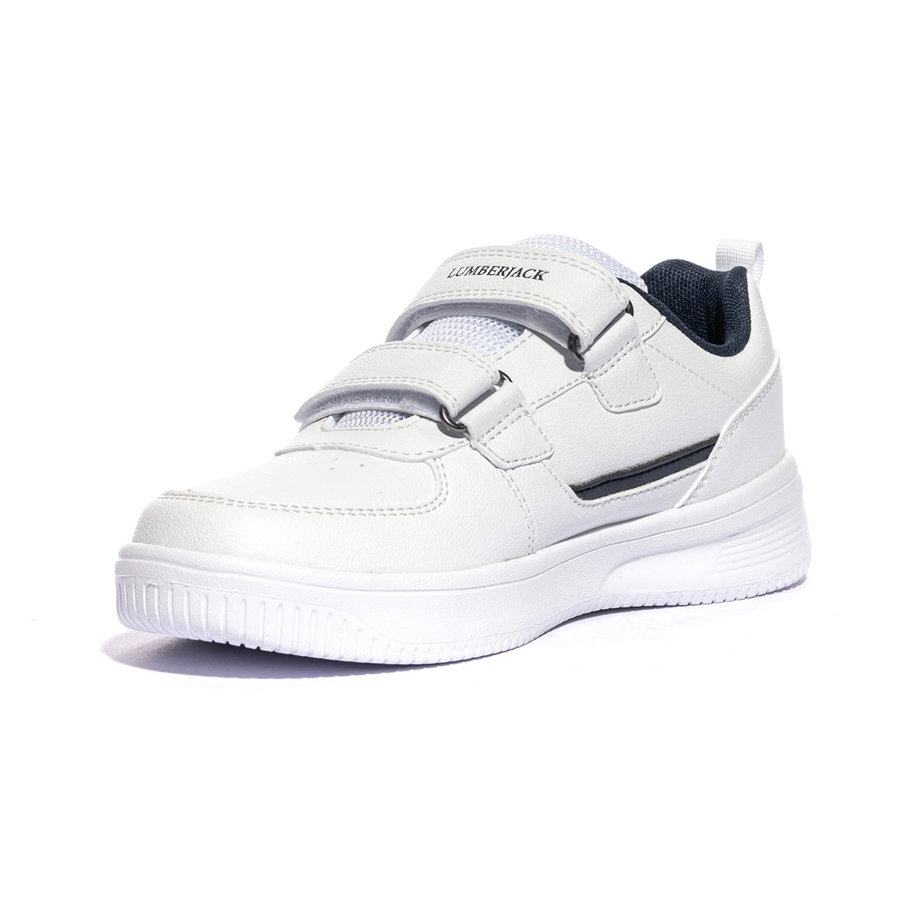 LUMBERJACK SB70411-002 WHITE NAVY BLUE M0145 Sneakers Bambino 