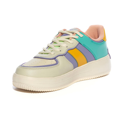 LUMBERJACK SWG1611-001 WHITE VIOLET ORANGE M1196 Sneakers Donna 