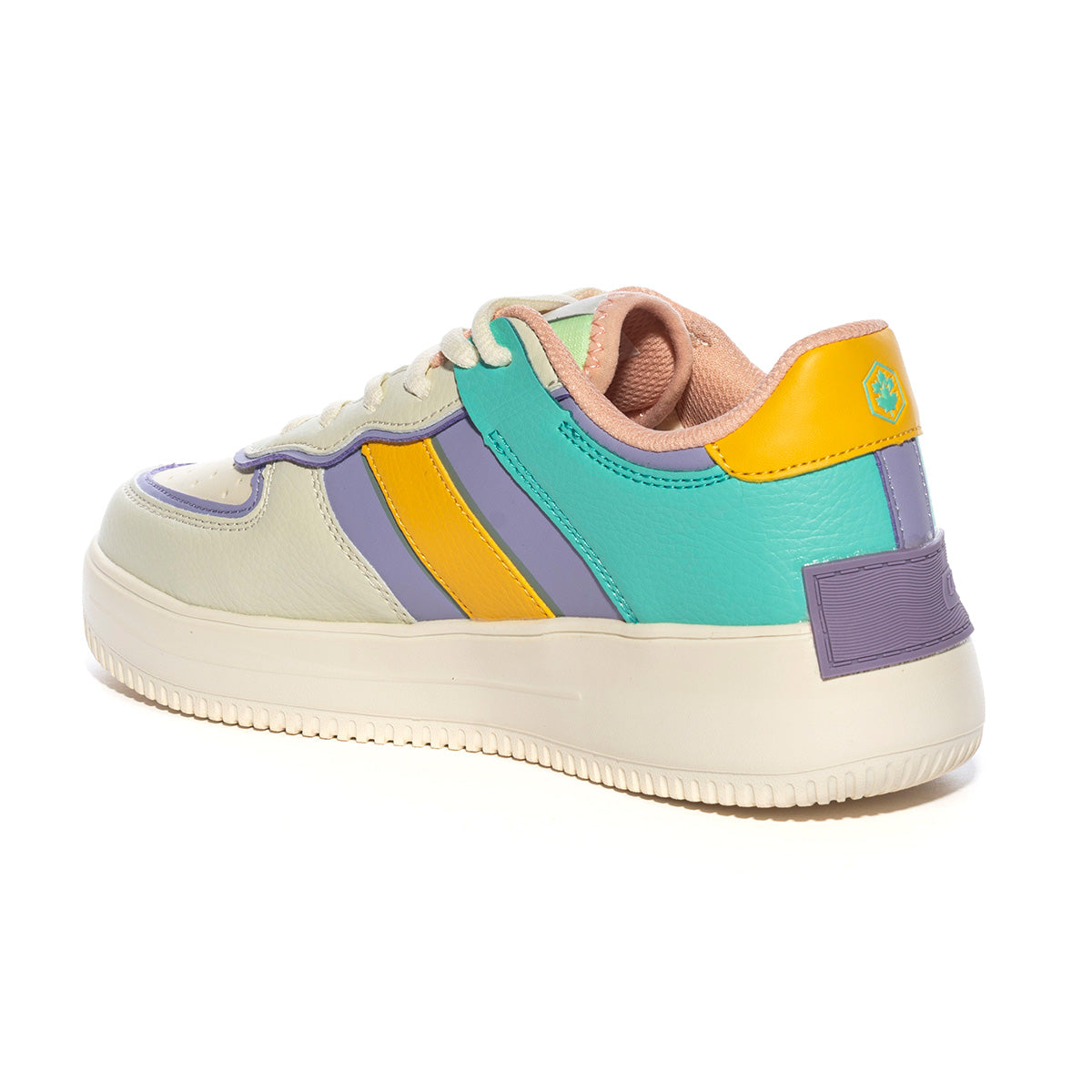 LUMBERJACK SWG1611-001 WHITE VIOLET ORANGE M1196 Sneakers Donna 