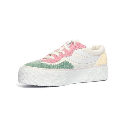 SUPERGA 3041 PINK GREEN Sneakers Donna 
