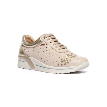 VALLEVERDE V49405 NAPPA CREMA Sneakers Donna 