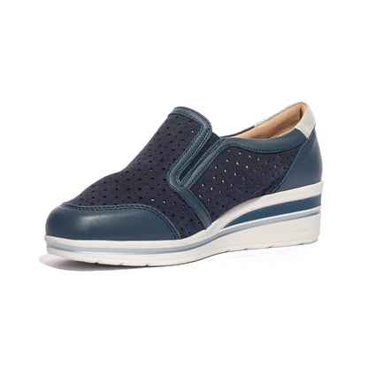 VALLEVERDE V49451 SUEDE BLU Slip-on Donna 
