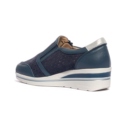 VALLEVERDE V49451 SUEDE BLU Slip-on Donna 