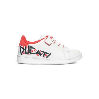 DUCATI DU52P125 WHITE RED Sneakers Bambino 