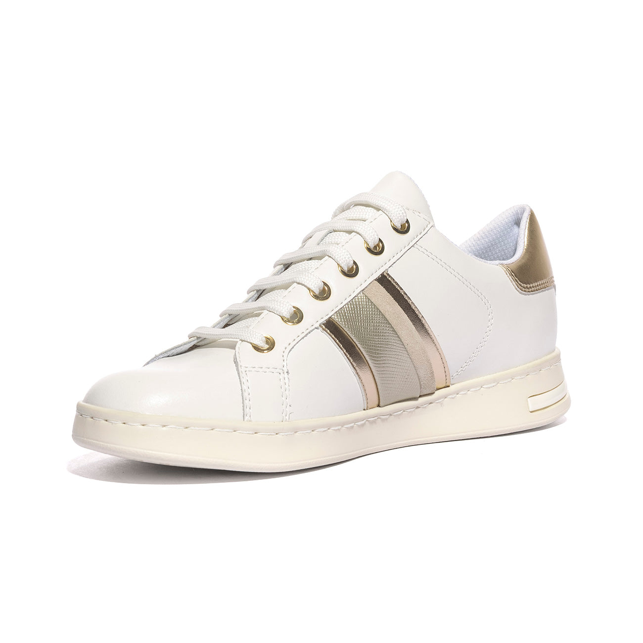 GEOX D361BE 085BN WHITE LT GOLD    C1327 Sneakers Donna 