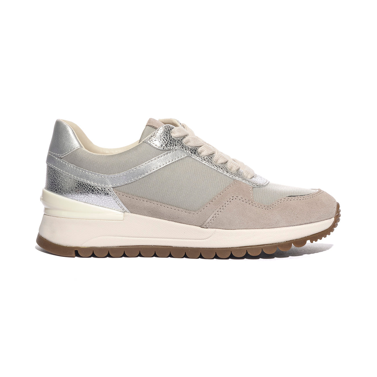 GEOX D6500A 1122 OFF WHITE SILVER    C0626 Sneakers Donna 