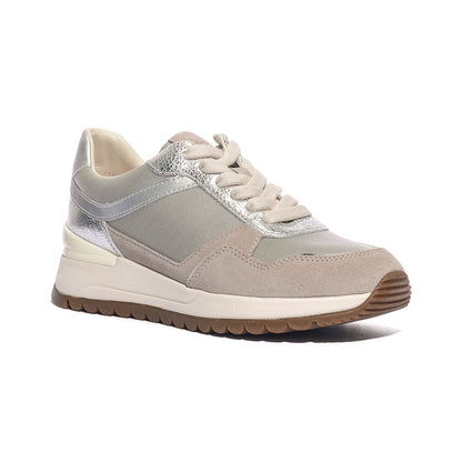 GEOX D6500A 1122 OFF WHITE SILVER    C0626 Sneakers Donna 