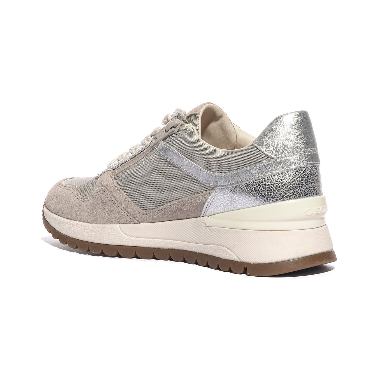 GEOX D6500A 1122 OFF WHITE SILVER    C0626 Sneakers Donna 