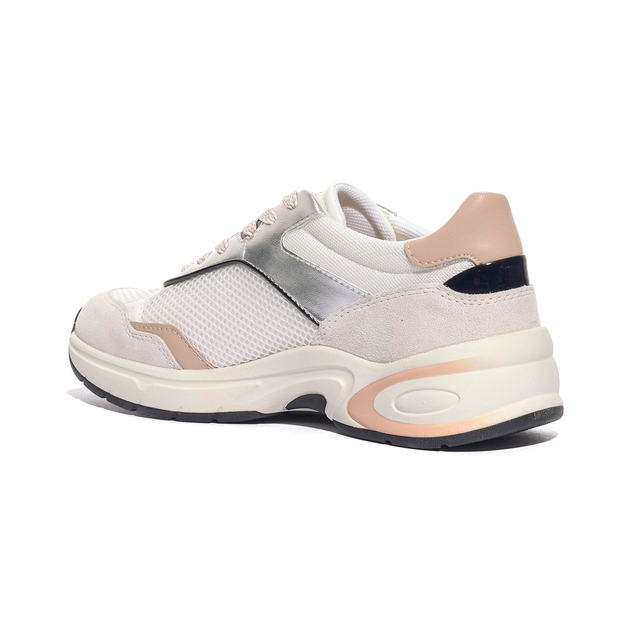 GEOX D65YLA 014BN WHITE SILVER  C0007 Sneakers Donna 