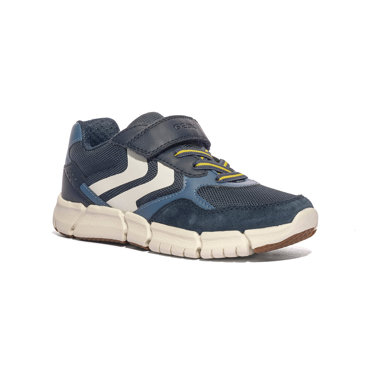GEOX J459BB 0FU22 NAVY YELLOW   C0657 Sneakers Bambino 